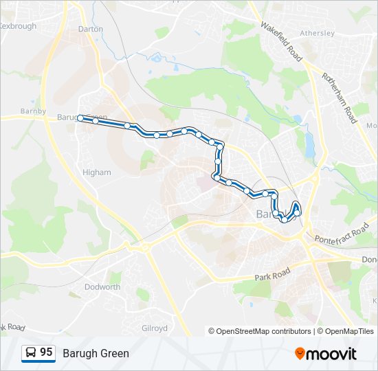 95 Bus Line Map