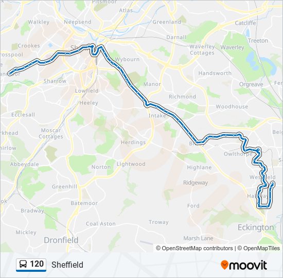 120 Route: Schedules, Stops & Maps - Ranmoor (Updated)