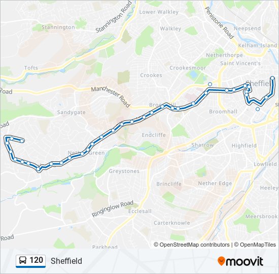 120 bus Line Map