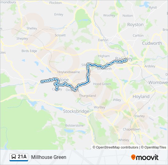 21A Bus Line Map