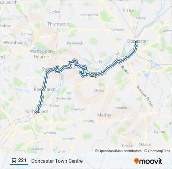 221 bus Line Map