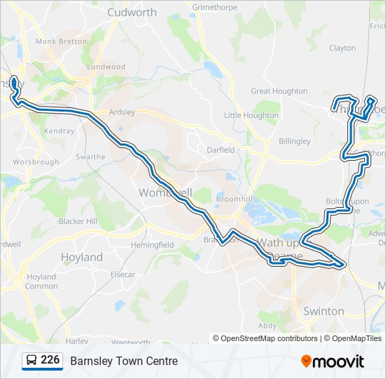 226 bus Line Map