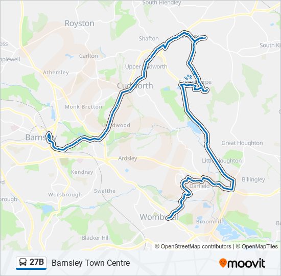 27B bus Line Map