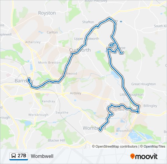 27B Bus Line Map