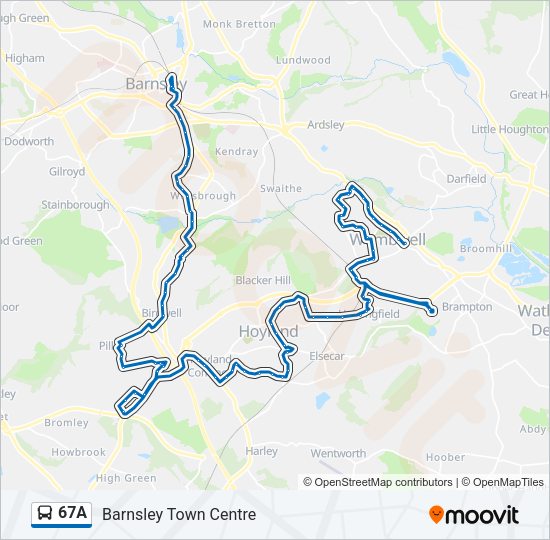 67A Bus Line Map