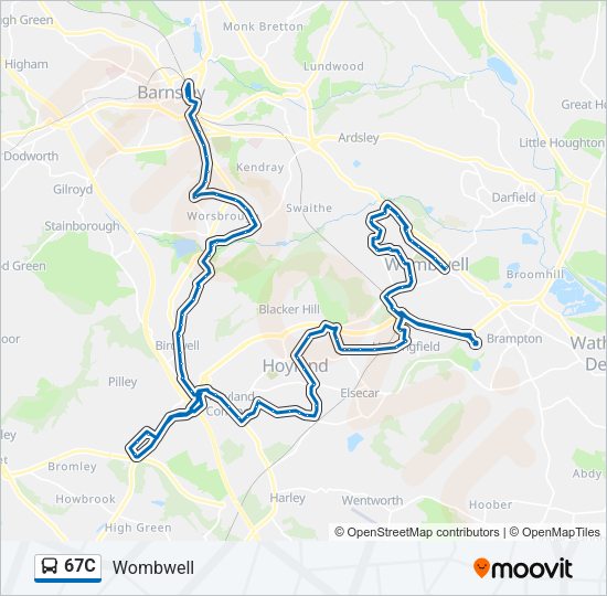 67C Bus Line Map