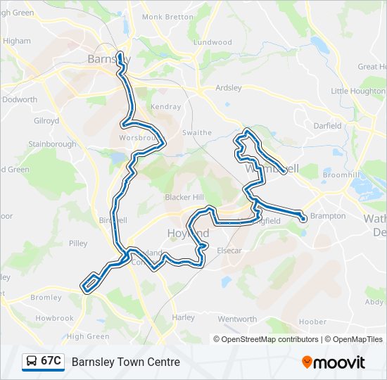 67C Bus Line Map