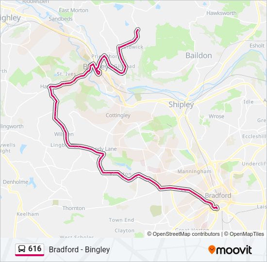 616 Bus Line Map