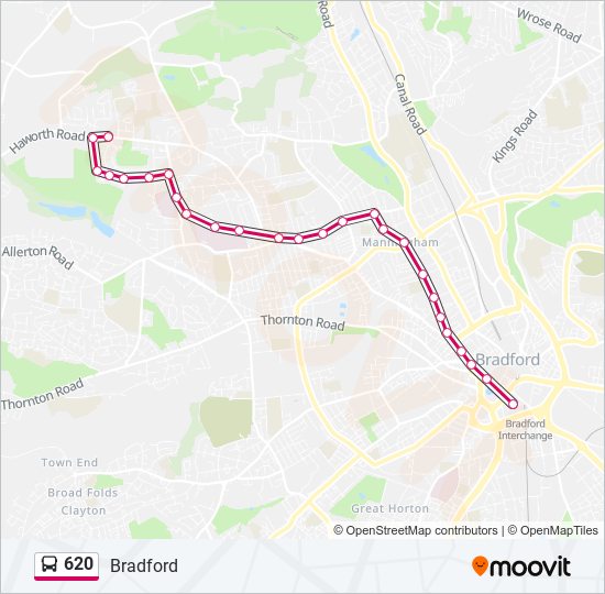 620 Route: Schedules, Stops & Maps - Heaton (Updated)