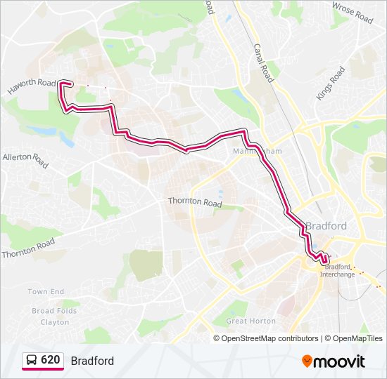 620 Bus Line Map