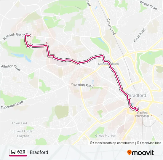 620 Bus Line Map