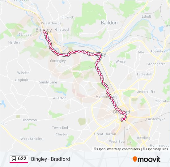 622 Bus Line Map