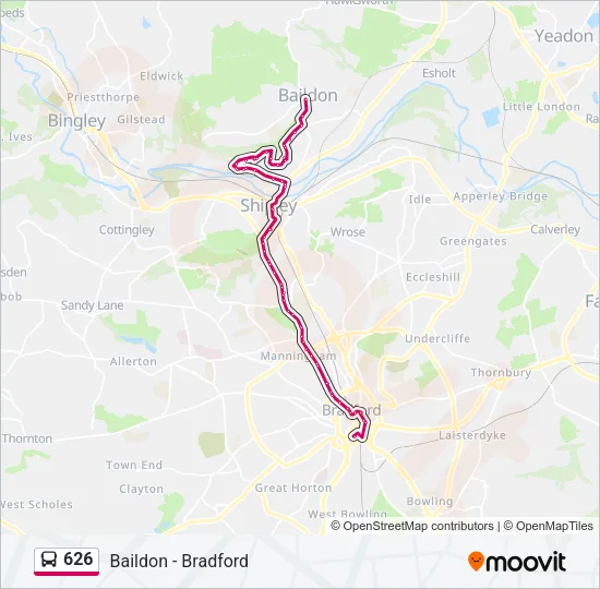 626 Bus Line Map
