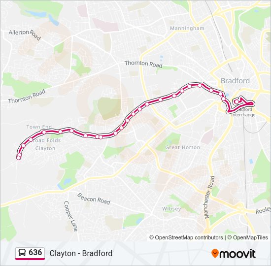 636 Bus Line Map