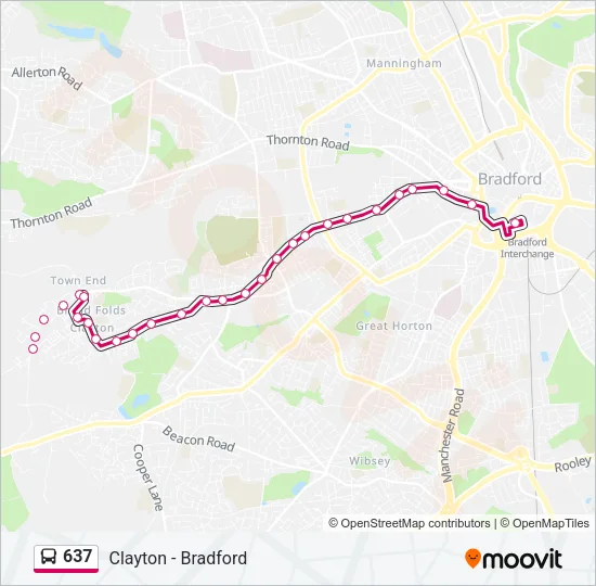637 Bus Line Map