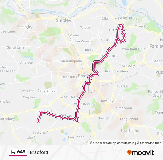 645 Route: Schedules, Stops & Maps - Bradford Intc (Updated)