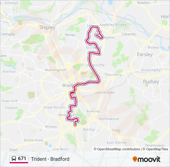 671 Bus Line Map
