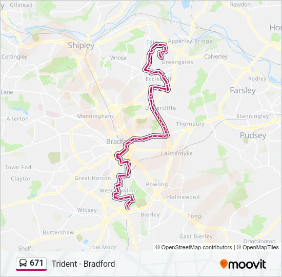 671 Bus Line Map