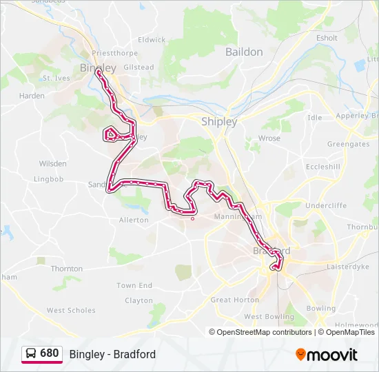 680 Bus Line Map