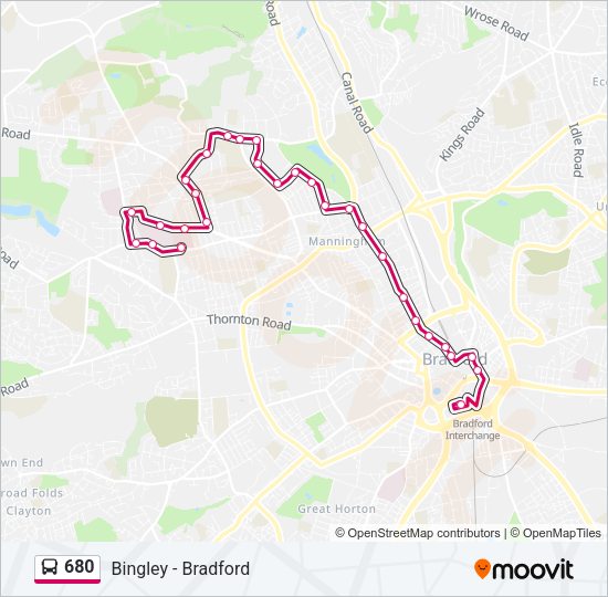 680 Bus Line Map