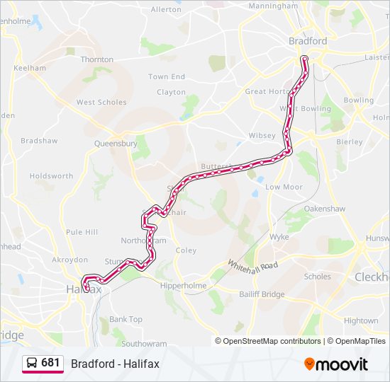 681 Bus Line Map