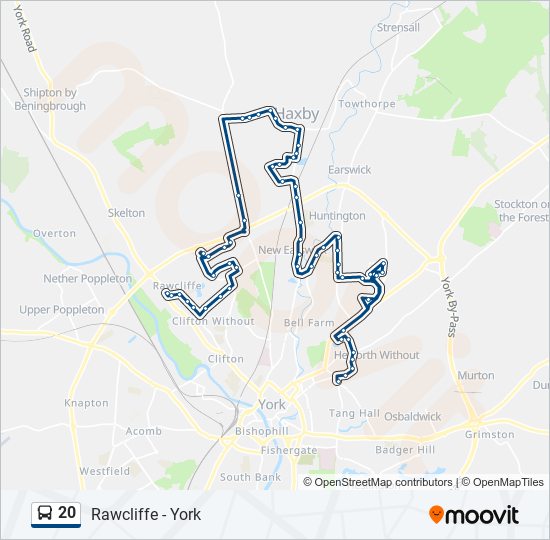 Bus 20 Route Map 20 Route: Schedules, Stops & Maps - Heworth (Updated)