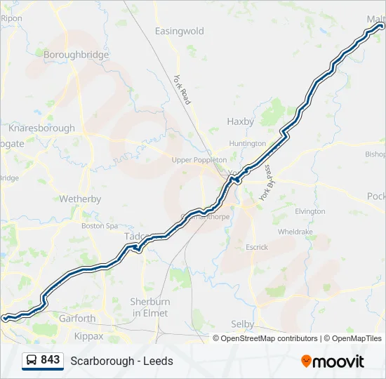 843 Bus Line Map