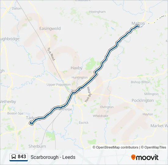 843 Bus Line Map