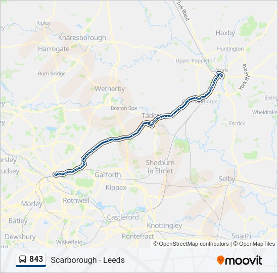 843 Bus Line Map