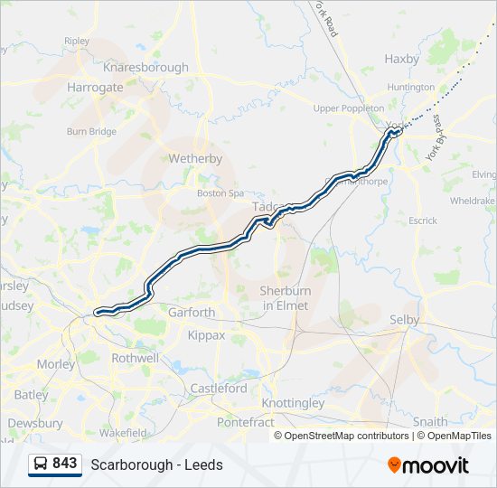 843 Bus Line Map