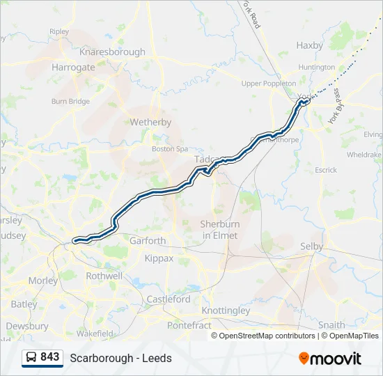 843 Bus Line Map