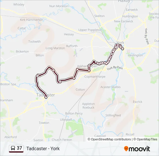 37 Bus Line Map