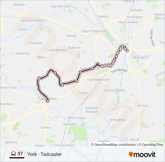 37 Bus Line Map