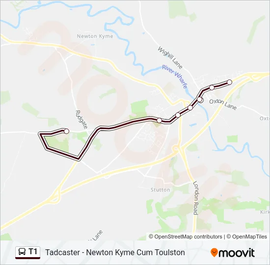 T1 Bus Line Map