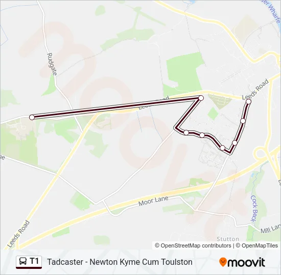 T1 Bus Line Map