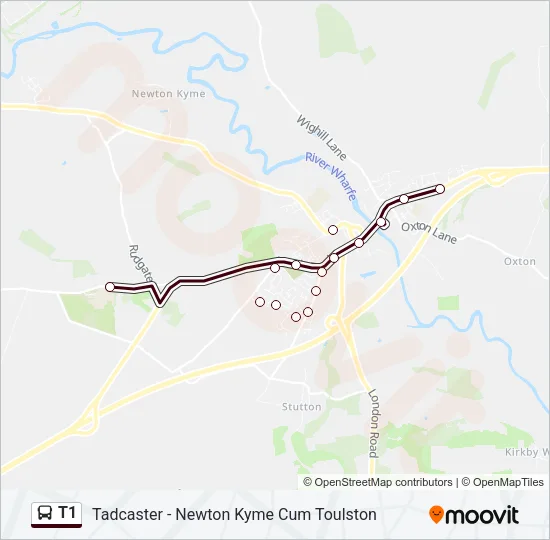 T1 Bus Line Map