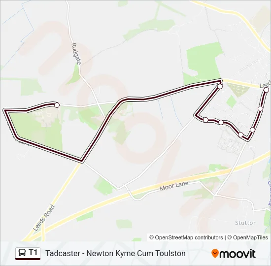 T1 Bus Line Map