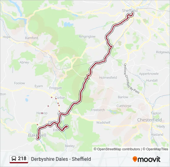 218 Bus Line Map