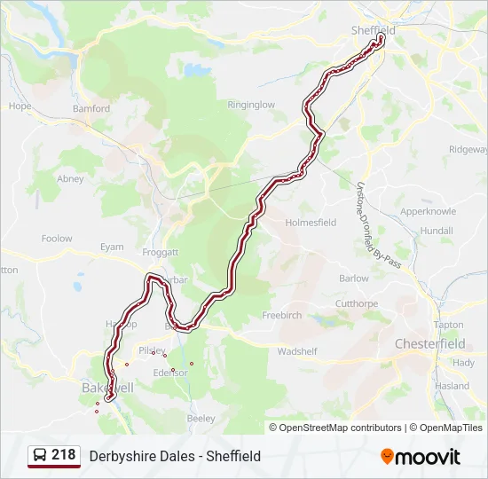 218 Bus Line Map