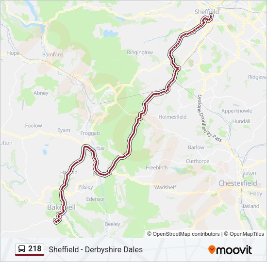 218 Bus Line Map