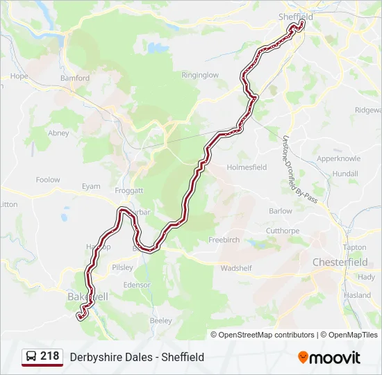 218 Bus Line Map