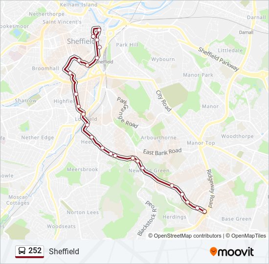 252 bus Line Map