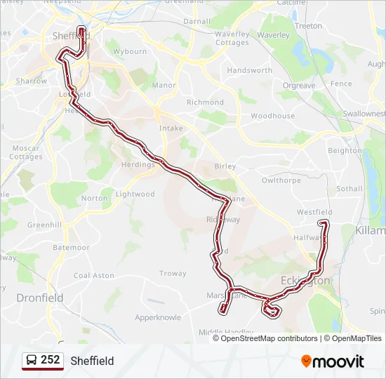 252 Bus Line Map