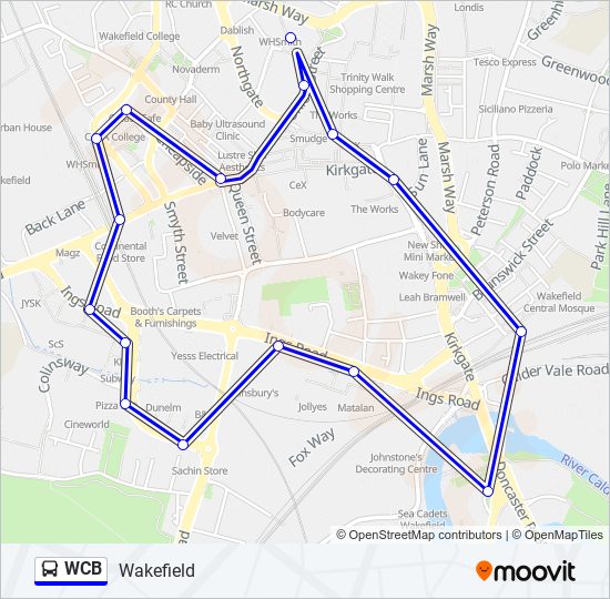 WCB bus Line Map