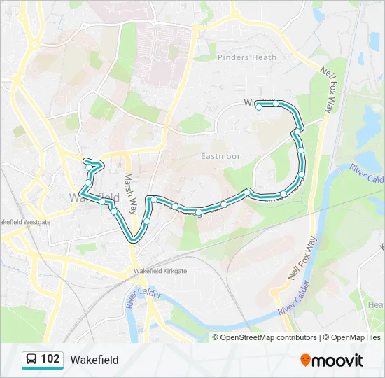 102 Bus Line Map