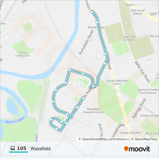 Bus 105 Route Map 105 Route: Schedules, Stops & Maps - Belle Isle (Updated)