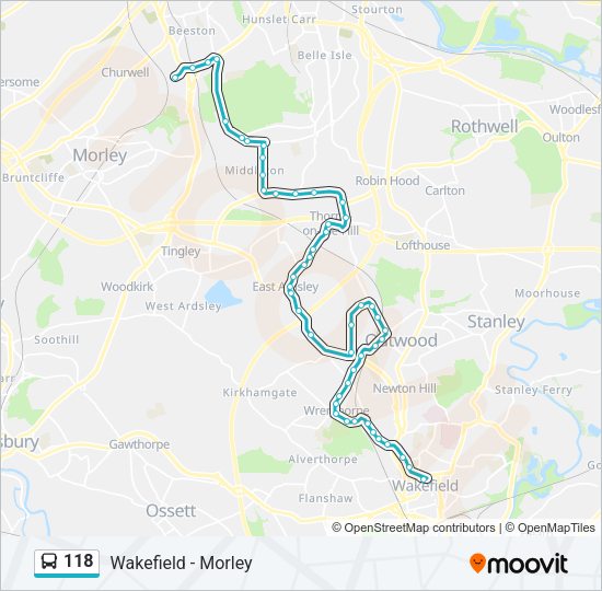 118 Bus Line Map