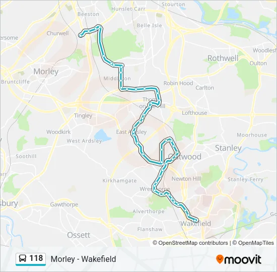 118 Bus Line Map