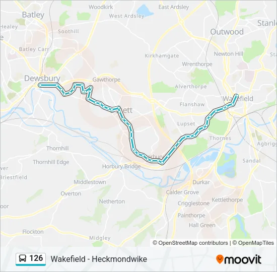 126 Bus Line Map
