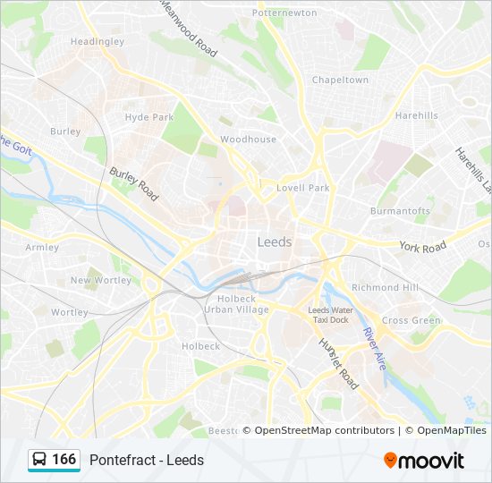 Bus 166 Route Map 166 Route: Schedules, Stops & Maps - Garforth (Updated)